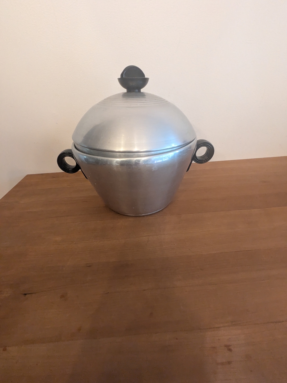 Vintage Aluminum Steamer Pot Basket & Dome Lid MCM